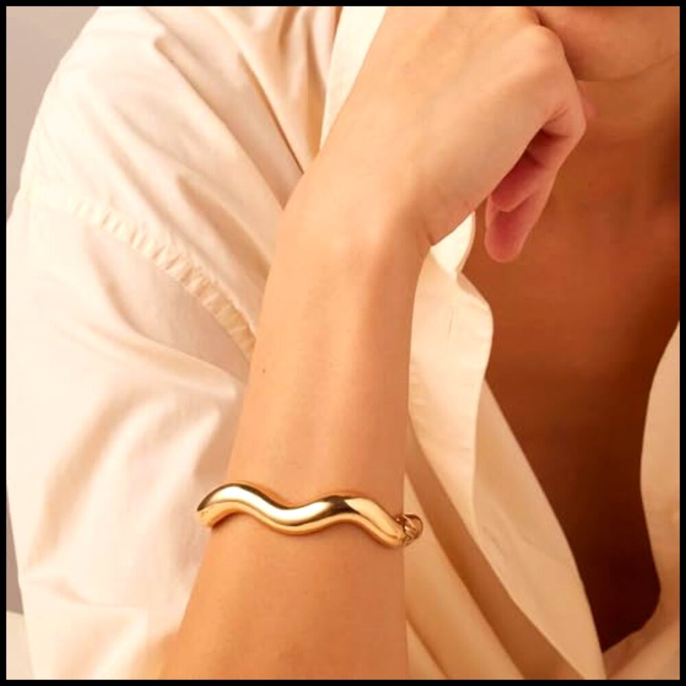 Chunky Bangle Bracelet Set Stackable Acrylic Resi… - image 2